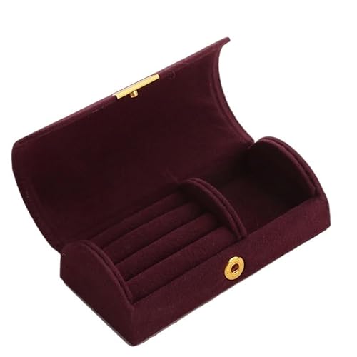 ZSREYFNB Schmuckaufbewahrung Arch Face Schmuckschatulle mit Perlen, for Reisen, tragbar, Aufbewahrungstasche, for Armbänder, Ohrringe SchmuckkäStchen(E) von ZSREYFNB