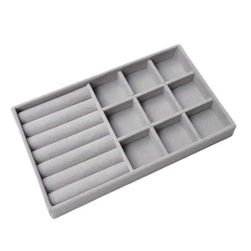 ZSREYFNB Schmuckaufbewahrung Schmuck-Display-Tablett, Schmuckschatulle, tragbare Aufbewahrungsbox for Ringe, Ohrringe und Halsketten SchmuckkäStchen(Type 2) von ZSREYFNB