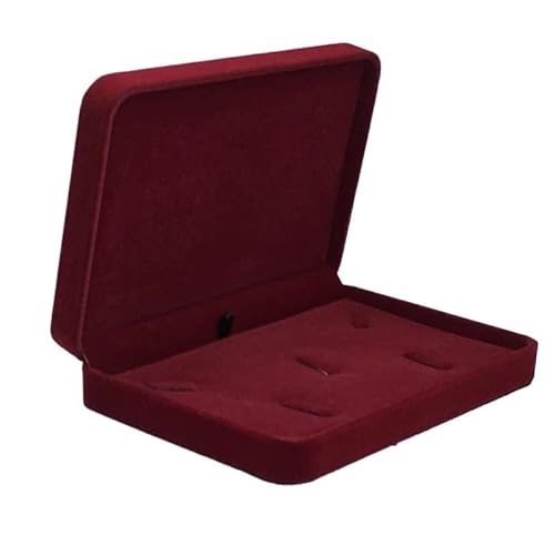 ZSREYFNB Schmuckaufbewahrung Tragbare Schmuckaufbewahrungsbox for Ohrringe, Halsketten und Ringe, Vitrine, Schmuckschatulle SchmuckkäStchen(Wine red) von ZSREYFNB