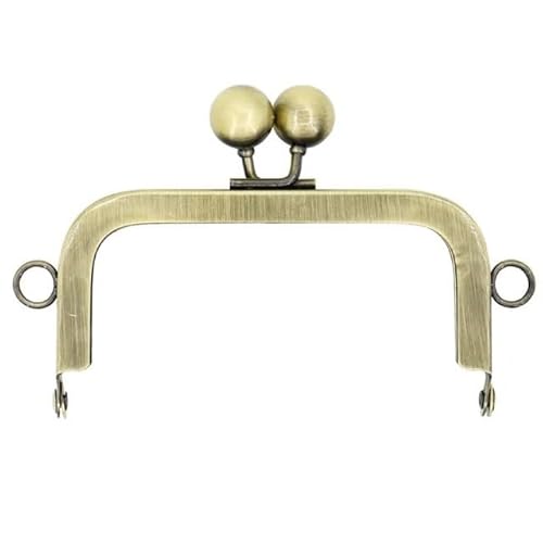 ZSREYFNB Taschenrahmen 10,5 cm quadratische Schraube ohne Loch Geldbörsenrahmen DIY Kiss Lock Bag Münzgeldbörse Hardware-Zubehör TaschenbüGel(Bronze) von ZSREYFNB