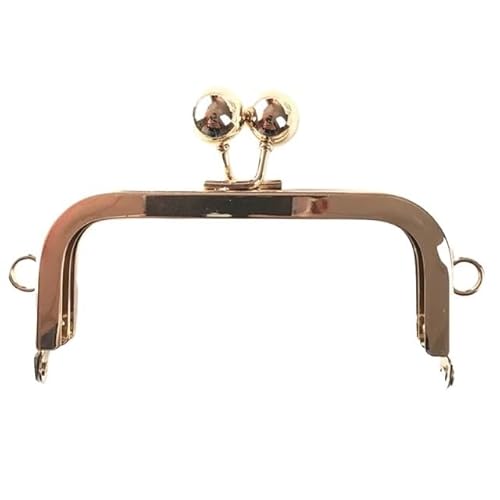 ZSREYFNB Taschenrahmen 10,5 cm quadratische Schraube ohne Loch Geldbörsenrahmen DIY Kiss Lock Bag Münzgeldbörse Hardware-Zubehör TaschenbüGel(Gold) von ZSREYFNB
