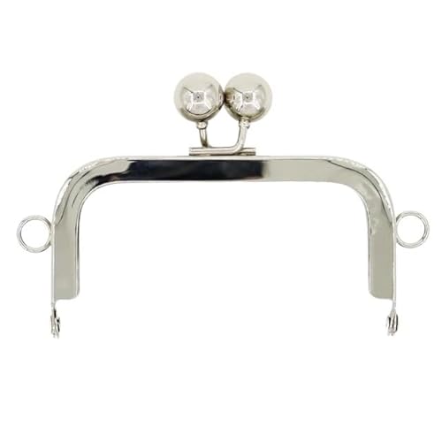 ZSREYFNB Taschenrahmen 10,5 cm quadratische Schraube ohne Loch Geldbörsenrahmen DIY Kiss Lock Bag Münzgeldbörse Hardware-Zubehör TaschenbüGel(Silver) von ZSREYFNB