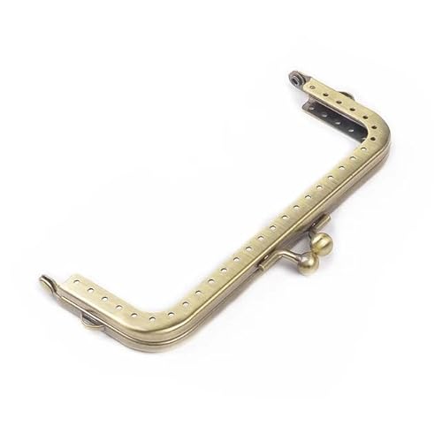 ZSREYFNB Taschenrahmen 8,5–18 cm Metall-Geldbörsenrahmen, quadratischer Griff for Clutch-Tasche, Handtaschen-Zubehör, Herstellung von Kussverschluss TaschenbüGel(10.5cm) von ZSREYFNB