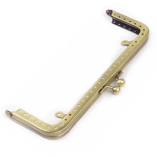 ZSREYFNB Taschenrahmen 8,5–18 cm Metall-Geldbörsenrahmen, quadratischer Griff for Clutch-Tasche, Handtaschen-Zubehör, Herstellung von Kussverschluss TaschenbüGel(18.5cm) von ZSREYFNB