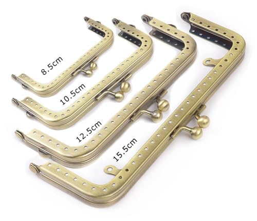 ZSREYFNB Taschenrahmen 8,5–18 cm Metall-Geldbörsenrahmen, quadratischer Griff for Clutch-Tasche, Handtaschen-Zubehör, Herstellung von Kussverschluss TaschenbüGel(8.5cm) von ZSREYFNB