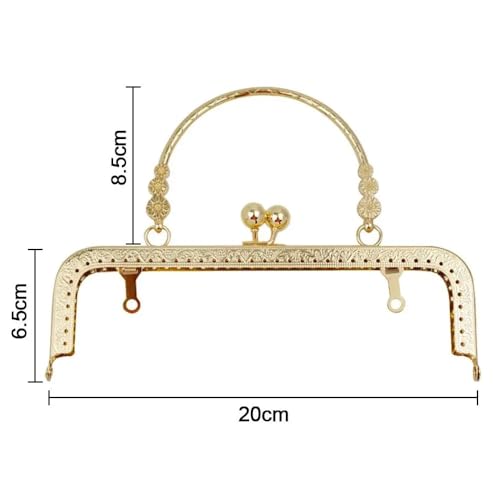 ZSREYFNB Taschenrahmen Geldbörse Rahmen Kuss Verschluss Geldbörse Verschluss Rahmen Tasche Kuss Verschluss Verschluss Tasche Rahmen Schnalle Taschenzubehör TaschenbüGel(Gold) von ZSREYFNB