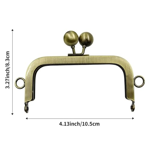 ZSREYFNB Taschenrahmen Geldbörse Rahmen Kuss Verschluss Schloss Tasche Rahmen Schnalle DIY Handwerk Metall Griff Tasche Herstellung Hardware Zubehör TaschenbüGel(Gold) von ZSREYFNB