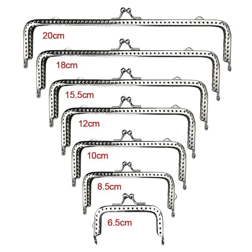 ZSREYFNB Taschenrahmen Geldbörse Verschluss Rahmen Tasche Kuss Verschluss Verschluss Vintage Metall Geldbörse Rahmen for DIY Handwerk Geldbörse Tasche Herstellung TaschenbüGel(6.5cm-) von ZSREYFNB