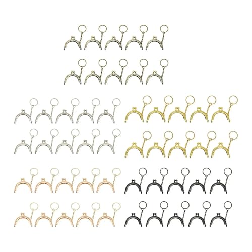 ZSREYFNB Taschenrahmen Geldbörsenverschluss, 10 Stück 5 cm Metall-Geldbörse mit Münztaschen-Zubehör for DIY-Handwerk TaschenbüGel(Bronze) von ZSREYFNB