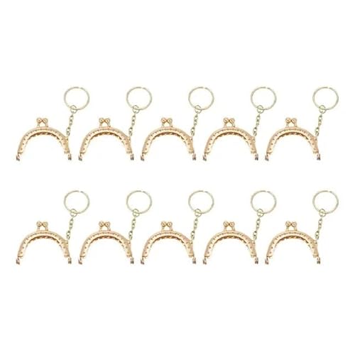 ZSREYFNB Taschenrahmen Geldbörsenverschluss, 10 Stück 5 cm Metall-Geldbörse mit Münztaschen-Zubehör for DIY-Handwerk TaschenbüGel(Rose Gold) von ZSREYFNB
