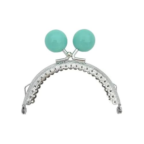 ZSREYFNB Taschenrahmen Metall Geldbörse Rahmen Kuss Verschluss Vintage Candy Farbe Tasche Hardware Geldbörse Rahmen Tasche Kuss Verschluss Schloss DIY Handwerk TaschenbüGel(Light Blue) von ZSREYFNB