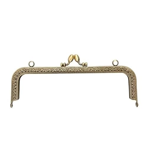 ZSREYFNB Taschenrahmen Tasche Hardware Geldbörse Rahmen Kuss Verschluss Vintage Metall Tasche Kuss Verschluss Schloss Tasche Verschlüsse DIY Handwerk TaschenbüGel(18cm-) von ZSREYFNB
