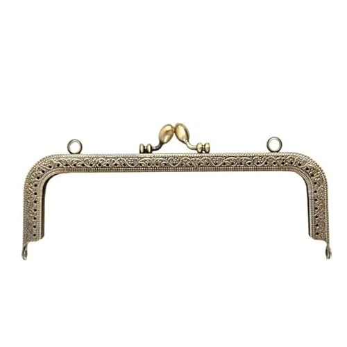 ZSREYFNB Taschenrahmen Tasche Hardware Geldbörse Rahmen Kuss Verschluss Vintage Metall Tasche Kuss Verschluss Schloss Tasche Verschlüsse DIY Handwerk TaschenbüGel(20cm-) von ZSREYFNB