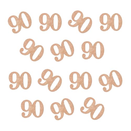 Doppelseitiges Glitzer-Roségold-Papier-Konfetti 90 Konfetti, 90 Papier-Streu-Tischkonfetti für 90. Geburtstag, Party, 90. Jahrestag, Party-Dekoration, 100 Stück Doppelseitiges Glitzer-Roségold-Papier-Konfetti 90 Konfetti, 90 Papier-Streu-Tischkonfetti für 90. Geburtstag, Party, 90. Jahrestag, Party-Dekoration, 100 Stück von ZSTOWY