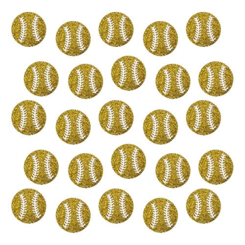 Doppelseitiges goldenes Glitzer-Papier-Baseball-Konfetti für Geburtstagsparty, Babyparty, Baseball-Mottoparty-Dekoration, 100 Stück Doppelseitiges goldenes Glitzer-Papier-Baseball-Konfetti für Geburtstagsparty, Babyparty, Baseball-Mottoparty-Dekoration, 100 Stück von ZSTOWY