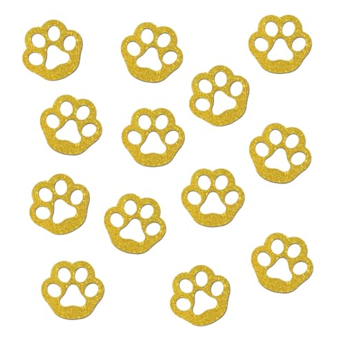 Doppelseitiges goldenes Glitzer-Papierpfotenkonfetti, Haustierpfoten-Papier-Streutisch-Konfetti für Haustiergeburtstagsparty, Haustier-Mottoparty, Babyparty, Dekoration, 100 Stück Doppelseitiges goldenes Glitzer-Papierpfotenkonfetti, Haustierpfoten-Papier-Streutisch-Konfetti für Haustiergeburtstagsparty, Haustier-Mottoparty, Babyparty, Dekoration, 100 Stück von ZSTOWY