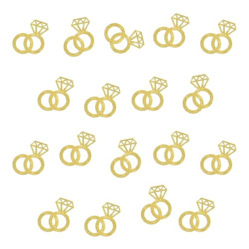 Doppelseitiges goldfarbenes Glitzer-Papierring-Konfetti, Papierstreuung, Tischkonfetti für Hochzeit, Verlobung, Brautparty, Junggesellinnenabschied, Dekoration, 60 Stück Doppelseitiges goldfarbenes Glitzer-Papierring-Konfetti, Papierstreuung, Tischkonfetti für Hochzeit, Verlobung, Brautparty, Junggesellinnenabschied, Dekoration, 60 Stück von ZSTOWY