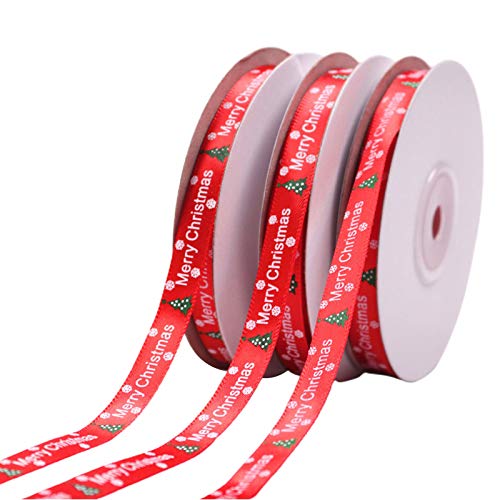 ZSYTF 10 Rollen 22 Meter 0,95 cm Merry Christmas Tree Schneeflocke Druckband für Geschenkverpackungen Dekor Weihnachtsband ZSYTF 10 Rollen 22 Meter 0,95 cm Merry Christmas Tree Schneeflocke Druckband für Geschenkverpackungen Dekor Weihnachtsband von ZSYTF