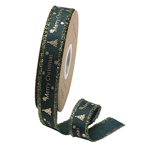 ZSYTF 2,5 cm breites Weihnachtsband für Hochzeitsstrauß, Geschenkband, Weihnachtsfeier, Baum, dekoratives Band ZSYTF 2,5 cm breites Weihnachtsband für Hochzeitsstrauß, Geschenkband, Weihnachtsfeier, Baum, dekoratives Band von ZSYTF