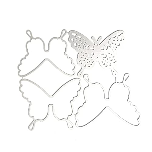 ZSYTF Metall-Stanzformen für Schmetterlinge, vierlagig, handgefertigt, Scrapbooking-Zubehör für Kinder, Mädchen von ZSYTF