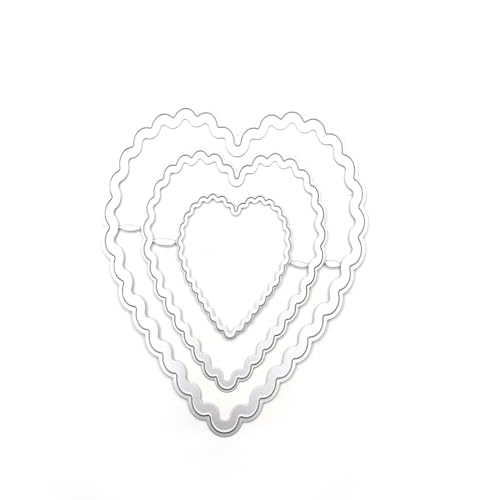 ZSYTF Metall-Stanzformen in Herzform, Hochzeit, Schablonen für Fotokarten, Alben, Scrapbooking, Papierdekorationen von ZSYTF
