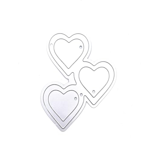 ZSYTF Metall-Stanzformen in Herzform, Hochzeit, Schablonen für Fotokarten, Alben, Scrapbooking, Papierdekorationen von ZSYTF