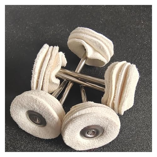 ZSjing 1" Schleifkopf Aus Wollfilz, Schleifscheibe, 2,35/3 Mm Schaft, Baumwollfaden, Mini-Polierbürste(Sheepskin 5pcs,2.35mm Shank) von ZSjing