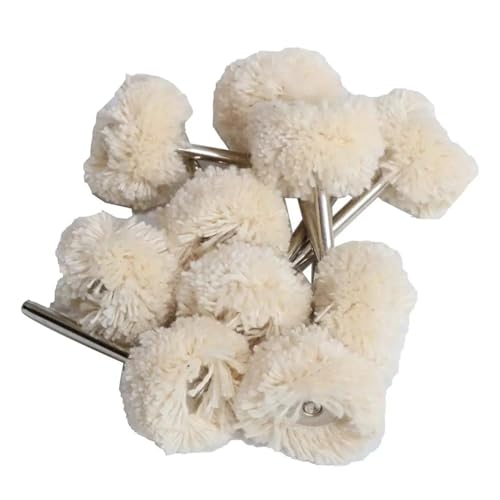 ZSjing 1" Schleifkopf Aus Wollfilz, Schleifscheibe, 2,35/3 Mm Schaft, Baumwollfaden, Mini-Polierbürste(Thread 10pcs,2.35mm Shank) von ZSjing
