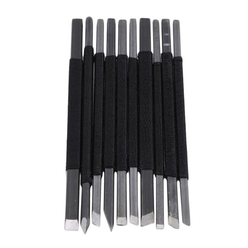 ZSjing 10Pcs High-Carbon Stahl Stein Carving Messer Dichtung Gravur Messer Skulptur Stein Meißel Holz Carving Werkzeuge Set Stein ZSjing 10Pcs High-Carbon Stahl Stein Carving Messer Dichtung Gravur Messer Skulptur Stein Meißel Holz Carving Werkzeuge Set Stein von ZSjing