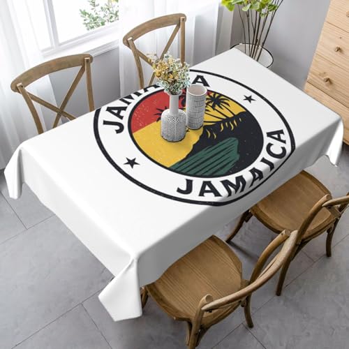 ZTPOWQA Jamaica Tropic-standard-scale-4_00x Tischdecke, bedruckt, rechteckig, wasserdicht, wiederverwendbar, für Esstisch, Party, 89 x 140 cm von ZTPOWQA