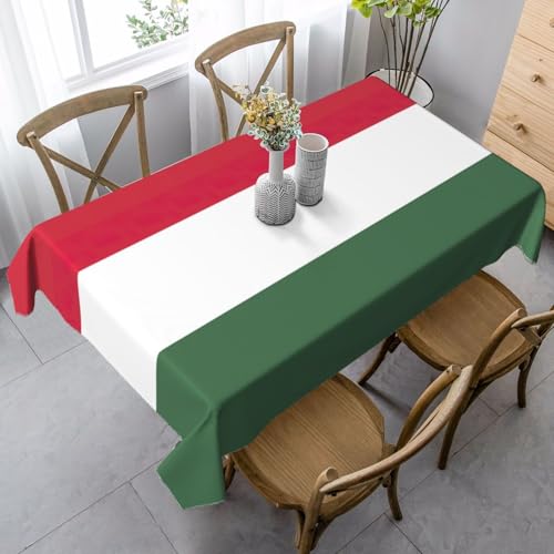 ZTPOWQA Tischdecke, Motiv: Flagge von Ungarn, rechteckig, wasserdicht, wiederverwendbar, für Esstisch, Party, 89 x 140 cm von ZTPOWQA