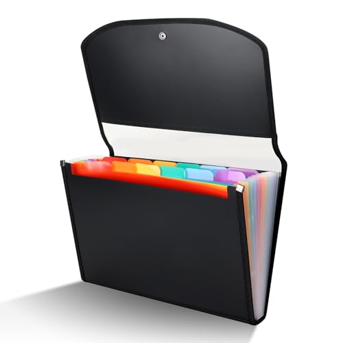ZTVOWTO 13 Taschen Ordner Organizer, Fächermappe A4, Rainbow Dokumentenmappe für Archivieren und Speichern von Dateien von ZTVOWTO