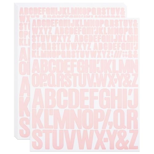 Buchstaben Aufkleber Klein, 5 Blätter ZTXPRO Rosa Klebebuchstaben Wetterfest für Scrapbooking, Briefkasten und Wohnkultur, 0,5/1/1,5 Zoll Buchstaben Aufkleber Klein, 5 Blätter ZTXPRO Rosa Klebebuchstaben Wetterfest für Scrapbooking, Briefkasten und Wohnkultur, 0,5/1/1,5 Zoll von ZTXPRO