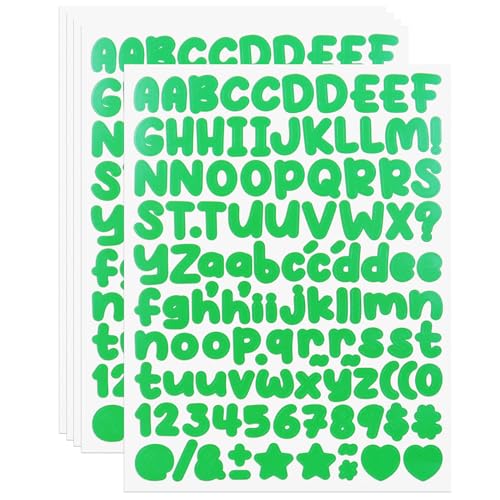 Buchstaben Aufkleber Klein Grün ZTXPRO, 10 Blätter Klebebuchstaben Zahlen Aufkleber Kit Wetterfest für Scrapbooking, Notizbuch, Planer, Tags 0,5 Zoll Buchstaben Aufkleber Klein Grün ZTXPRO, 10 Blätter Klebebuchstaben Zahlen Aufkleber Kit Wetterfest für Scrapbooking, Notizbuch, Planer, Tags 0,5 Zoll von ZTXPRO