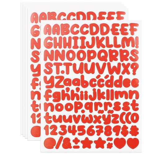 Buchstaben Aufkleber Klein ZTXPRO, 10 Blätter Klebebuchstaben Zahlen Aufkleber Kit Wetterfest für Scrapbooking, Notizbuch, Planer, Tags 0,5 Zoll Rot Buchstaben Aufkleber Klein ZTXPRO, 10 Blätter Klebebuchstaben Zahlen Aufkleber Kit Wetterfest für Scrapbooking, Notizbuch, Planer, Tags 0,5 Zoll Rot von ZTXPRO