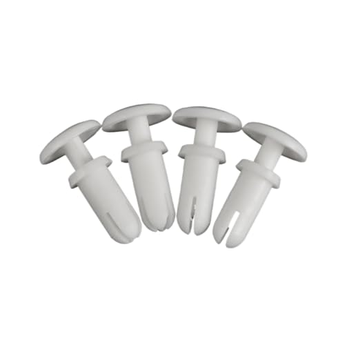 100 stücke 2/2.7/3.1/3.6/4.1/5.1/6,1mm Nylon Kunststoff R Typ Expansion Niet Mutter Schnalle Clip Verschluss(White,R4080) von ZTZTZ