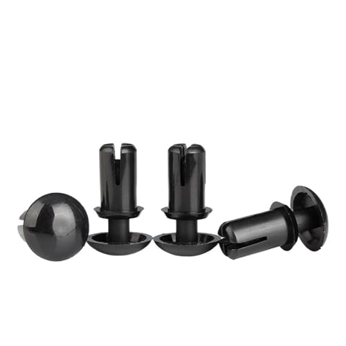 Nylon-Kunststoff R-Typ Expansion Niet Klemmschraube Mutter, PC Board Befestigungsschnalle Hitzebeständig 2/2.7/3.1/3.6/4.1/5.1(Black,R3545 (100pcs)) von ZTZTZ