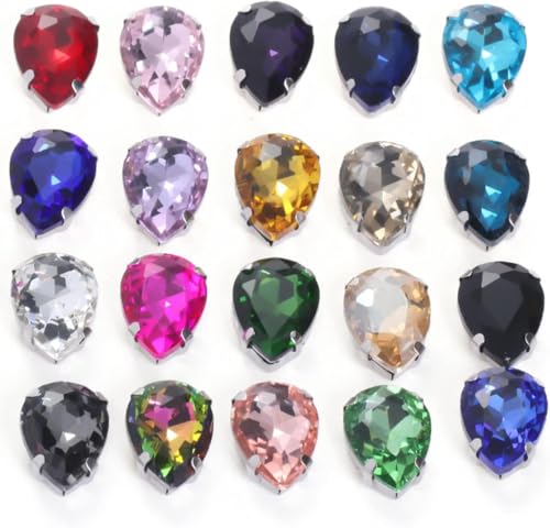 Strasssteine zum Aufnähen, Kristalle, 30 Stück, glitzernde Tropfen-Kristall-Strasssteine, von Hand aufnähen, Glassteine, Ornament, Diamantperlen for Kleider, DIY-Bastelarbeiten, Krallenbohrer-Zubehö Strasssteine zum Aufnähen, Kristalle, 30 Stück, glitzernde Tropfen-Kristall-Strasssteine, von Hand aufnähen, Glassteine, Ornament, Diamantperlen for Kleider, DIY-Bastelarbeiten, Krallenbohrer-Zubehö von ZTZTZ