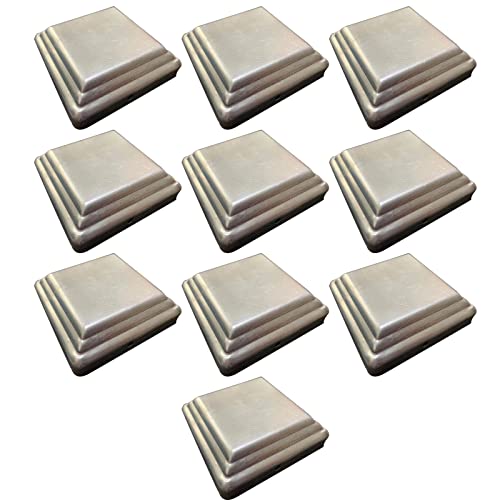 ZTZTZ Zaunpfostenaufsätze, 10 Stück Aluminium-Zaunpfostenaufsätze/Aluminium-Pfostenkappen, perfekt for Zaunpfosten – Zaunpfostenkappe/Deck/Dock/Pfahlkappen von ZTZTZ