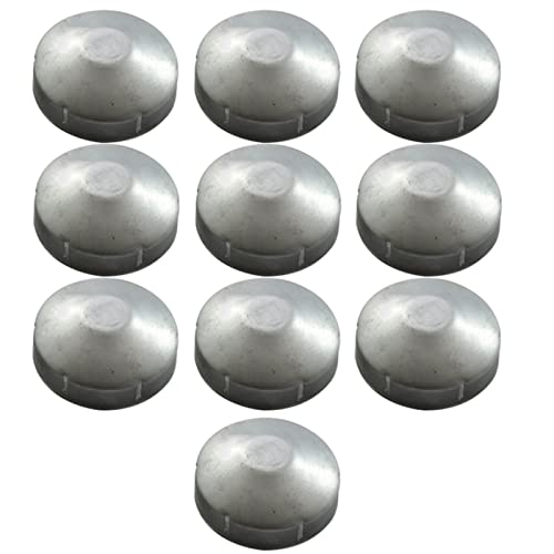 ZTZTZ Zaunpfostenaufsätze, 10er-Pack Zaunpfostenkappen, runde Endkappen aus Aluminium-Kettengliedern for Außendurchmesser von Pfosten/Rohr-Kettengliedern(76mm) von ZTZTZ