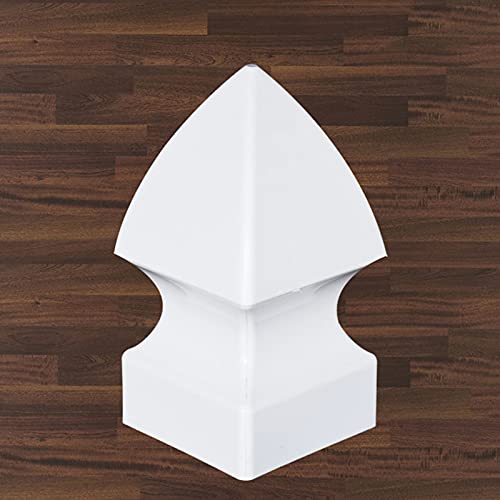 ZTZTZ Zaunpfostenaufsätze, 80 x 80 mm, Kunststoff-Zaunpfostenkappe im Pyramidenstil for Gartenzaunpfosten, Eichel-Zaunspitzen-Endstücke, 10 Stück/3 Zoll(Bianco) von ZTZTZ