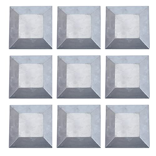 ZTZTZ Zaunpfostenaufsätze, 9 x Aluminium-Zaunpfostenkappen for echte Zaunpfosten, Aluminium, Metall, Holz, Briefkastenpfosten, Pyramidenpfostenkappenabdeckung mit Druck(80x80mm) von ZTZTZ