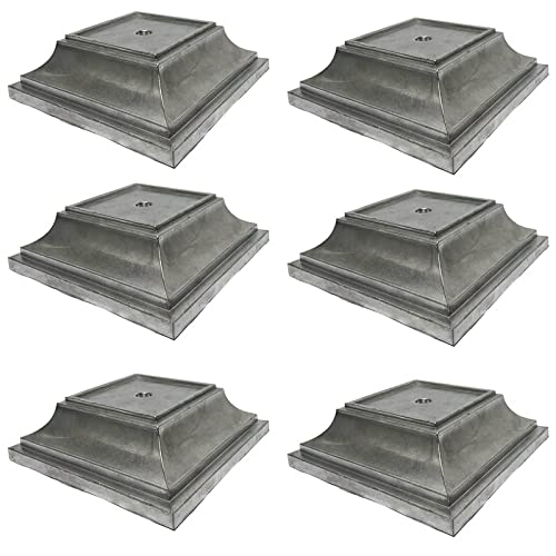 Zaunpfostenkappen, 10 Stück Pfostenkappen for Terrassendielen, Zaunpfostenkappen aus Metall, Zaunpfostenkappen aus Aluminiumlegierung, wasserdicht for Metall-Gartenterrassenzaun-Kugelpfostenkappe von ZTZTZ