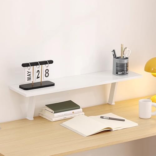 Ansteckbarer Schreibtisch-Organizer Für Schreibtischzubehör, Erhöhter Schreibtisch-Organizer, Erhöhte Plattform Für Arbeitsplatzzubehör(White,100cm/39) von ZUGIATP