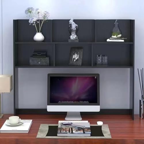 Desktop-Bücherregal 2-lagiges Bücherregal Schreibtisch Bücherregal Schreibtisch Bücherregal Schlafsaal Doppellagiges Desktop-Lagerregal(Black,70cm/27in) von ZUGIATP