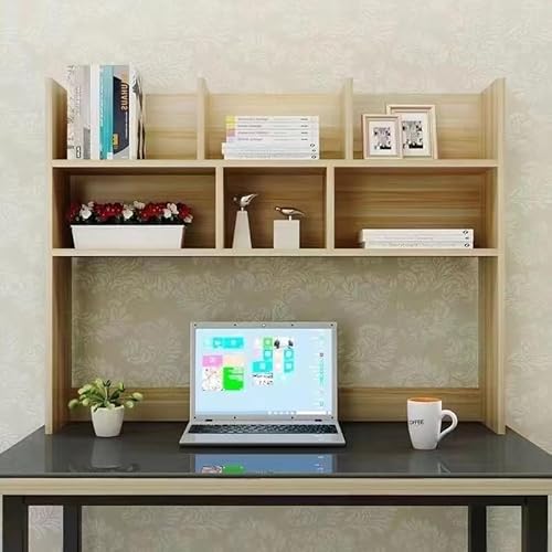 Desktop-Bücherregal 2-lagiges Bücherregal Schreibtisch Bücherregal Schreibtisch Bücherregal Schlafsaal Doppellagiges Desktop-Lagerregal(Primary color,60cm/23in) von ZUGIATP
