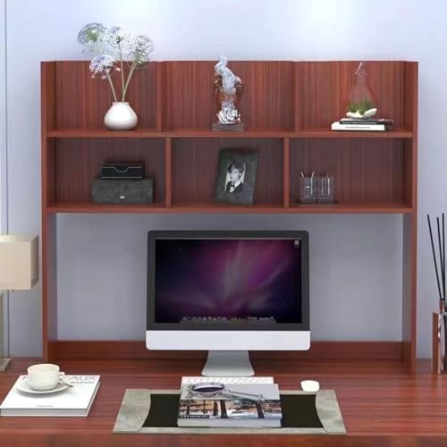Desktop-Bücherregal 2-lagiges Bücherregal Schreibtisch Bücherregal Schreibtisch Bücherregal Schlafsaal Doppellagiges Desktop-Lagerregal(Walnut,120cm/47in) von ZUGIATP