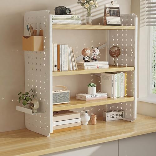 Schreibtisch-Bücherregal, Bücherregal Für Wohnheime, Schreibtisch-Organizer-Regal, Schreibtisch-Aufbewahrungsregal, Mehrzweck-Bücherregal, Aufbewahrungsregal(Three-layerB1,50cm/19in) von ZUGIATP