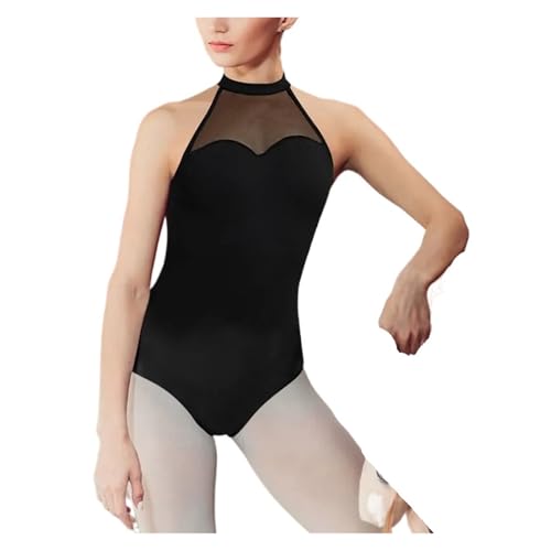 ZUGLQYSX Ballerina Ballettbody FüR Damen Schwarzer Ballett-Tanzanzug for Damen, ärmellos, Neckholder, Netzstoff, Wassertropfen-Rücken und Schnallenverschluss FüR Gymnastik, Ballett Und Tanzkurse(XL) ZUGLQYSX Ballerina Ballettbody FüR Damen Schwarzer Ballett-Tanzanzug for Damen, ärmellos, Neckholder, Netzstoff, Wassertropfen-Rücken und Schnallenverschluss FüR Gymnastik, Ballett Und Tanzkurse(XL) von ZUGLQYSX