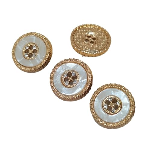 ZUGLQYSX StrassknöPfe 18/20/23/25MM Multicolor Metall 4 Tasten Von Kleidung Mode Decor Strass Button Makers Handwerk DIY FüR Schmuckherstellung Kleidung Strickjacke(1st,20mm 6pcs) von ZUGLQYSX